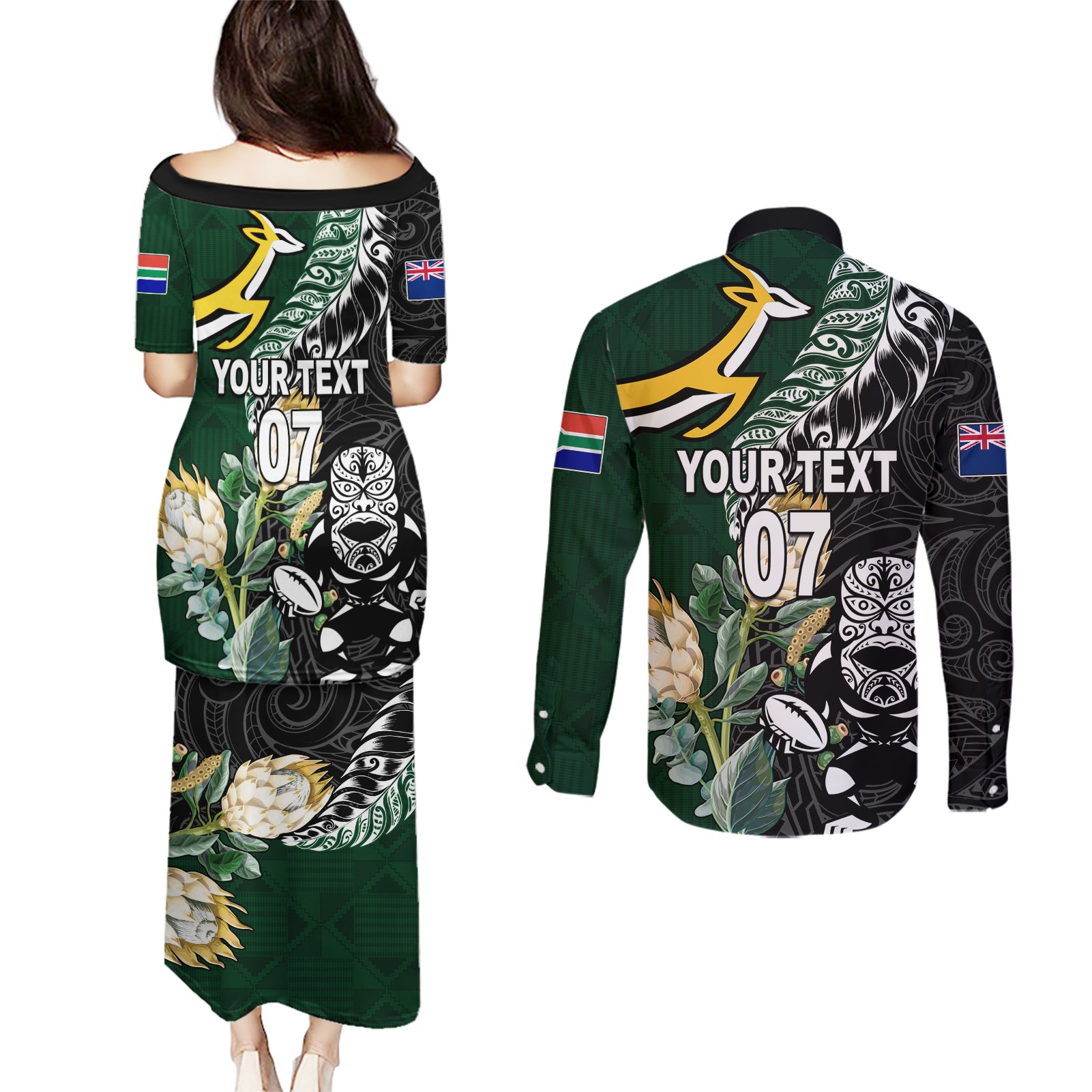 Custom South Africa Mix New Zealand Rugby 2023 Off Shoulder Sweater World Cup Greatest Rivalry - Vibe Hoodie Shop