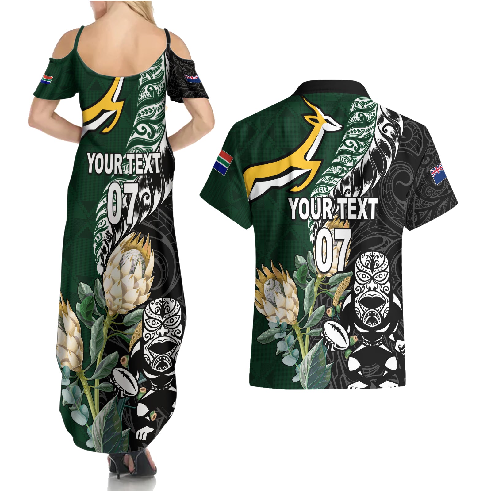 Custom South Africa Mix New Zealand Rugby 2023 Kid T Shirt World Cup Greatest Rivalry - Vibe Hoodie Shop