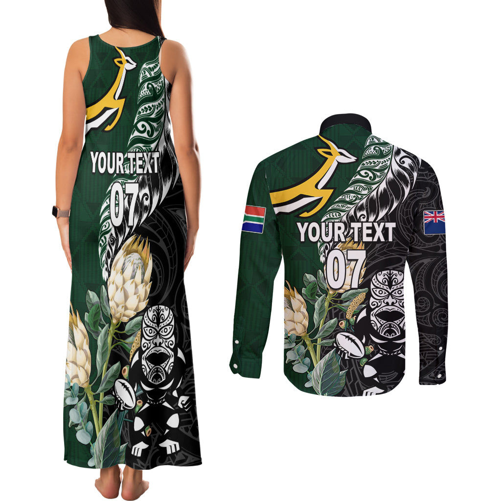 Custom South Africa Mix New Zealand Rugby 2023 Puletasi World Cup Greatest Rivalry LT7