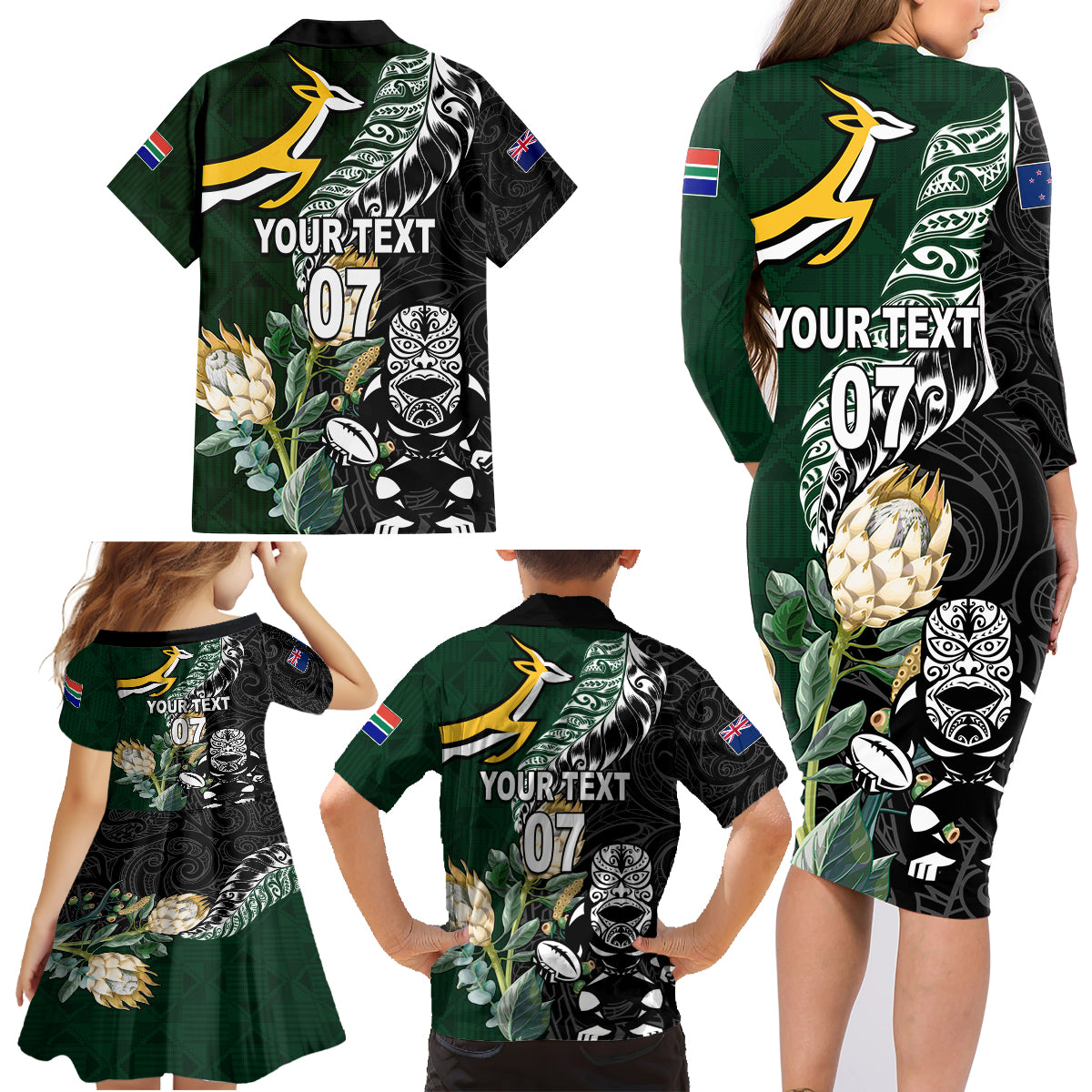 Custom South Africa Mix New Zealand Rugby 2023 Sweatshirt World Cup Greatest Rivalry - Vibe Hoodie Shop