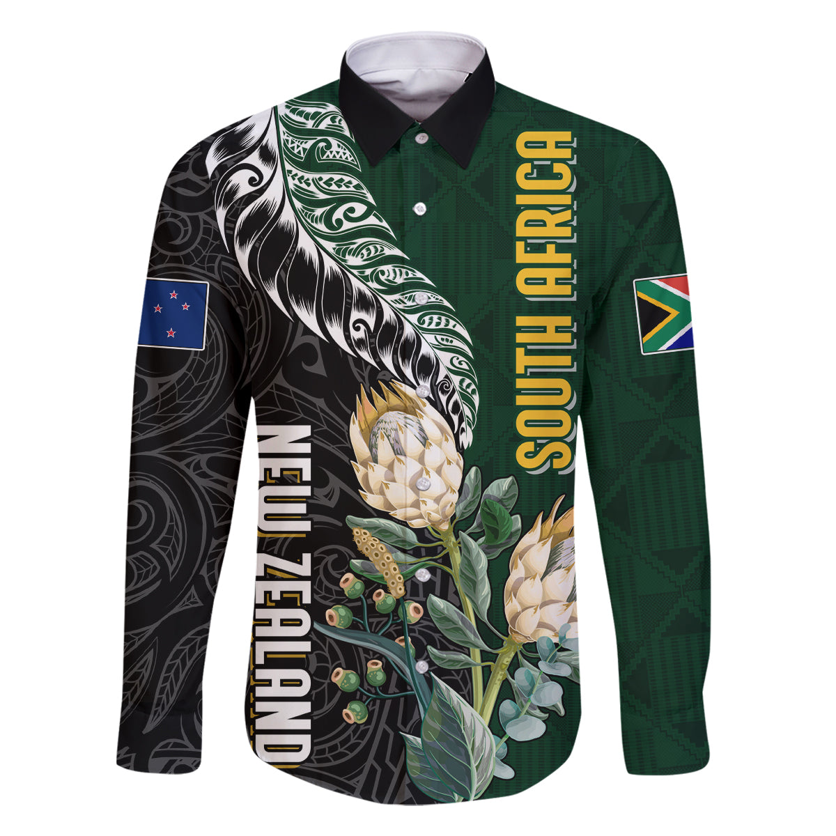 Custom South Africa Mix New Zealand Rugby 2023 Sweatshirt World Cup Greatest Rivalry - Vibe Hoodie Shop