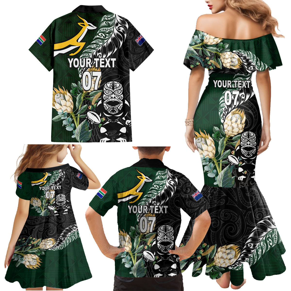 Custom South Africa Mix New Zealand Rugby 2023 Women Casual Shirt World Cup Greatest Rivalry - Vibe Hoodie Shop