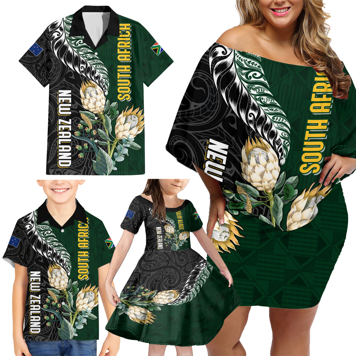 Custom South Africa Mix New Zealand Rugby 2023 Summer Maxi Dress World Cup Greatest Rivalry LT7