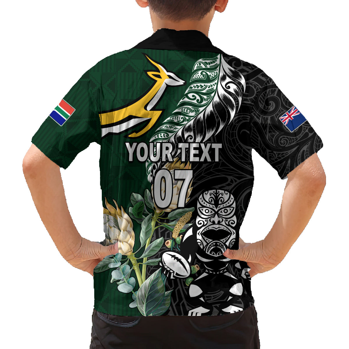 Custom South Africa Mix New Zealand Rugby 2023 Summer Maxi Dress World Cup Greatest Rivalry LT7