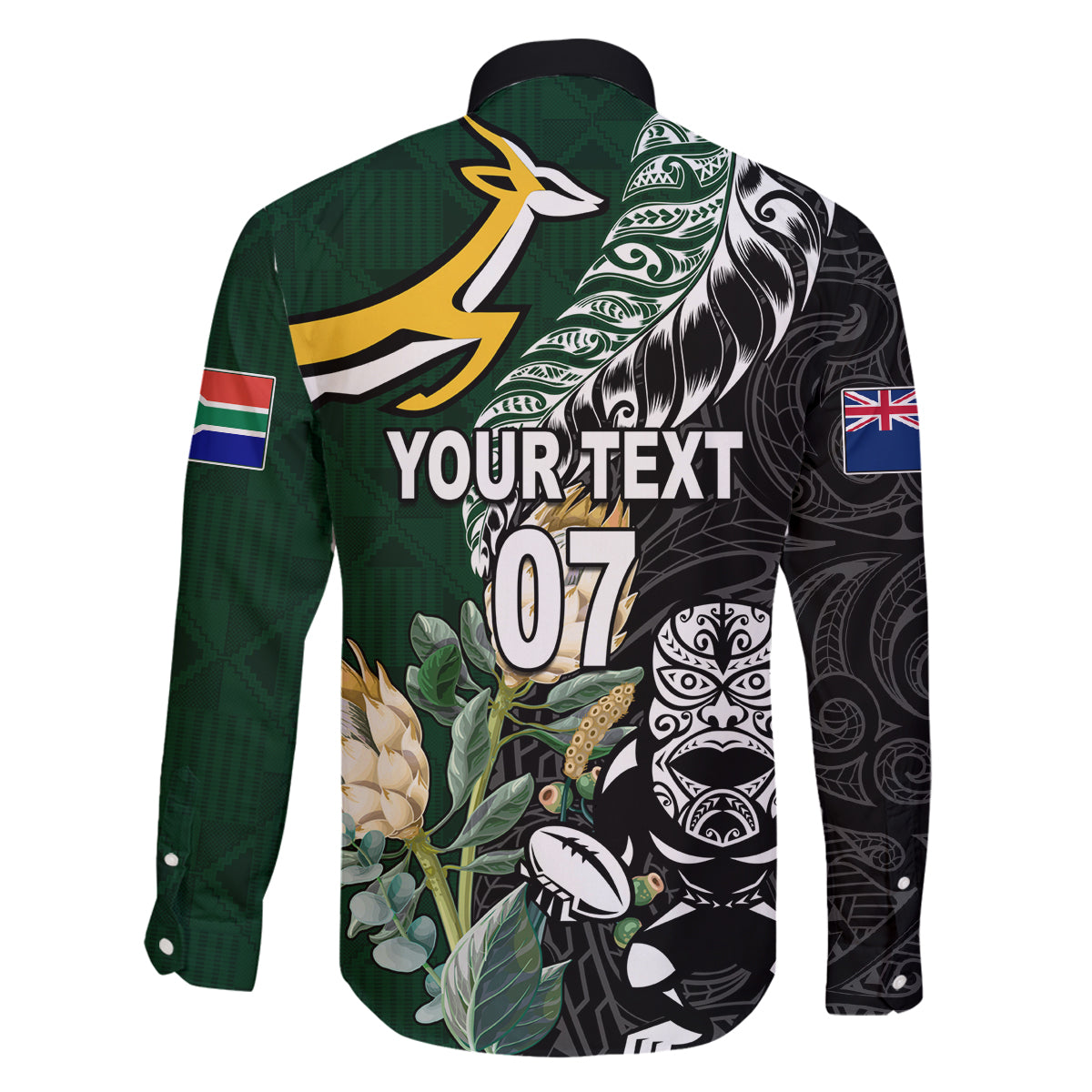 Custom South Africa Mix New Zealand Rugby 2023 Summer Maxi Dress World Cup Greatest Rivalry LT7