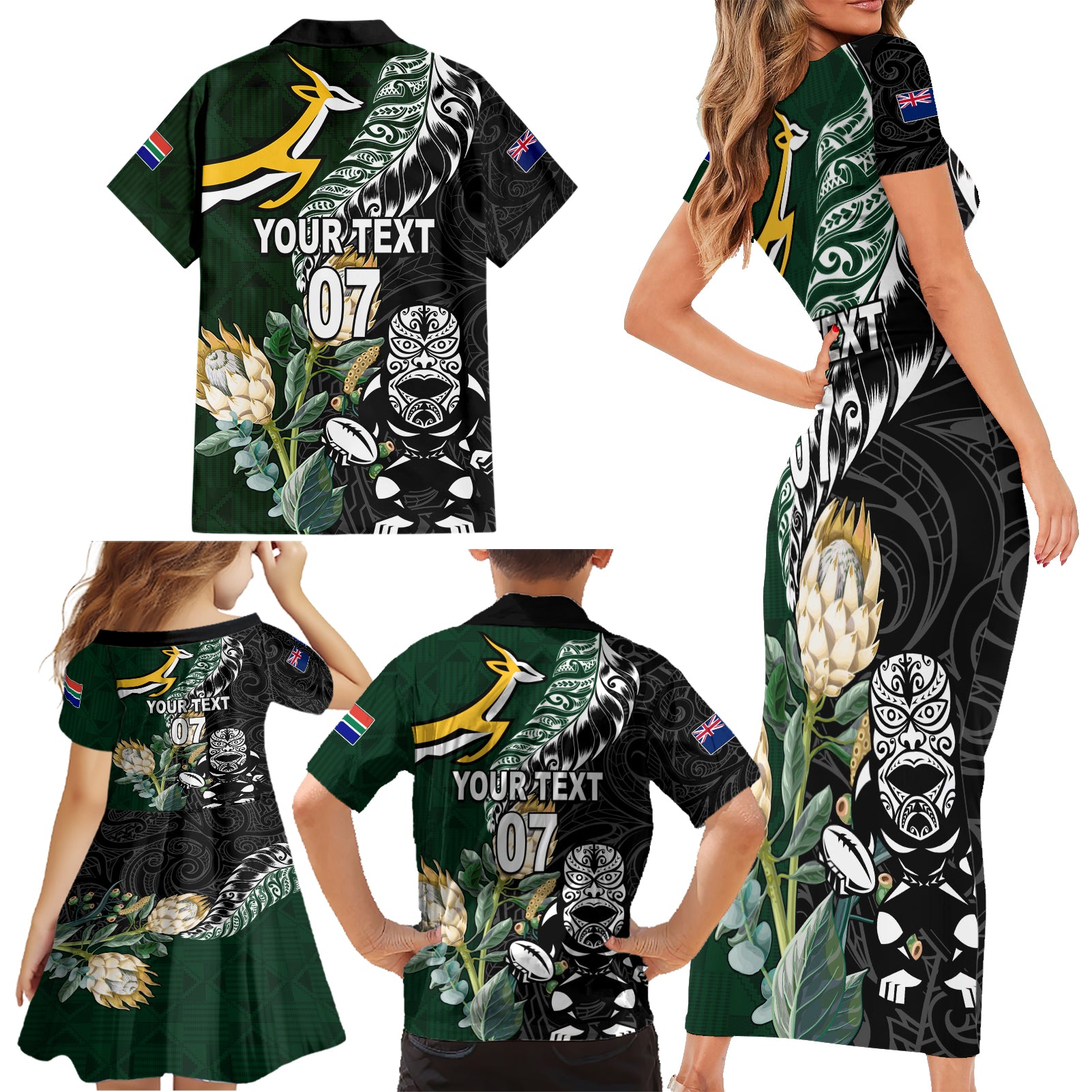 Custom South Africa Mix New Zealand Rugby 2023 T Shirt World Cup Greatest Rivalry - Vibe Hoodie Shop