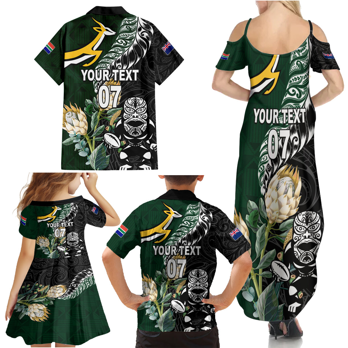 Custom South Africa Mix New Zealand Rugby 2023 Wearable Blanket Hoodie World Cup Greatest Rivalry - Vibe Hoodie Shop