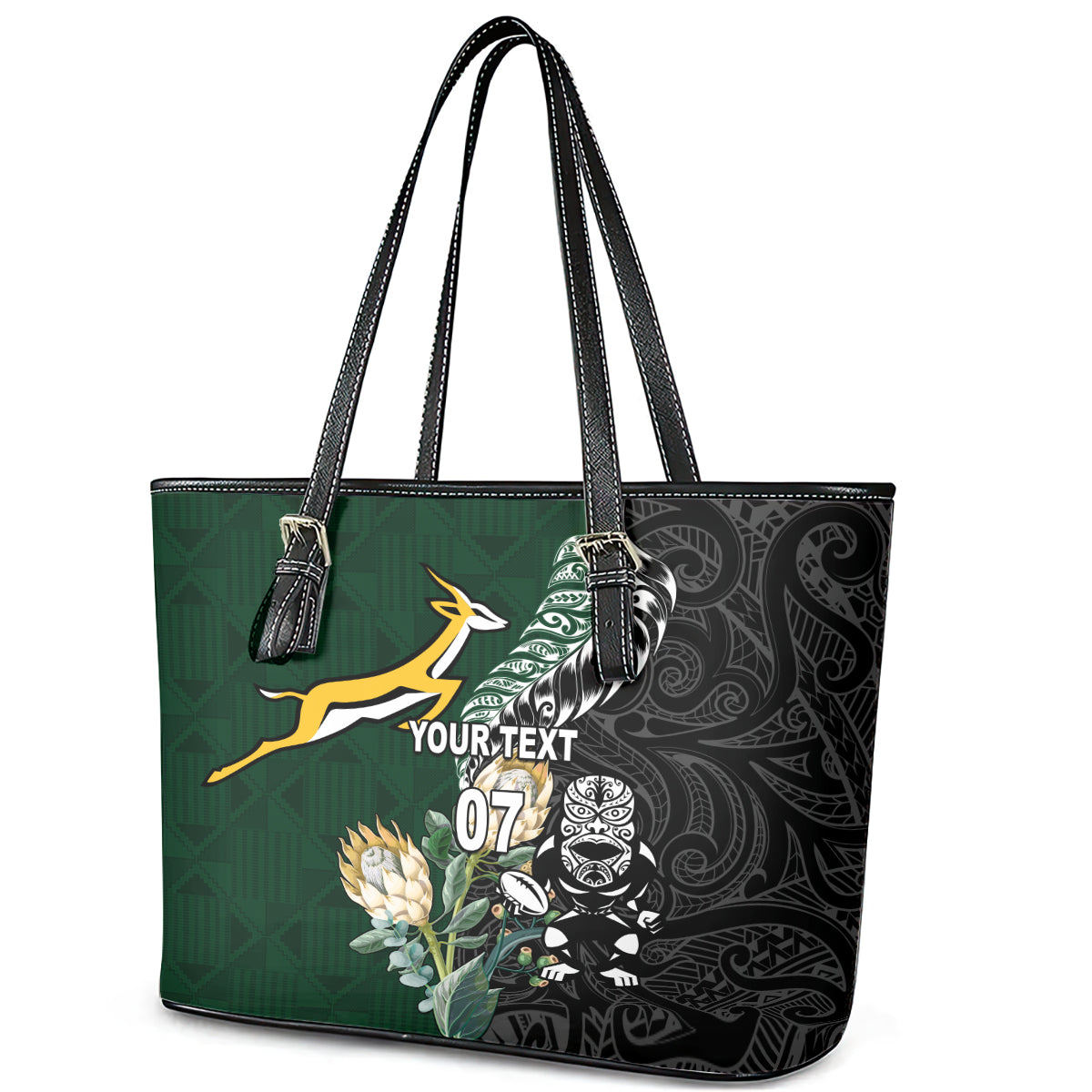 custom-south-africa-mix-new-zealand-rugby-2023-leather-tote-bag-world-cup-greatest-rivalry