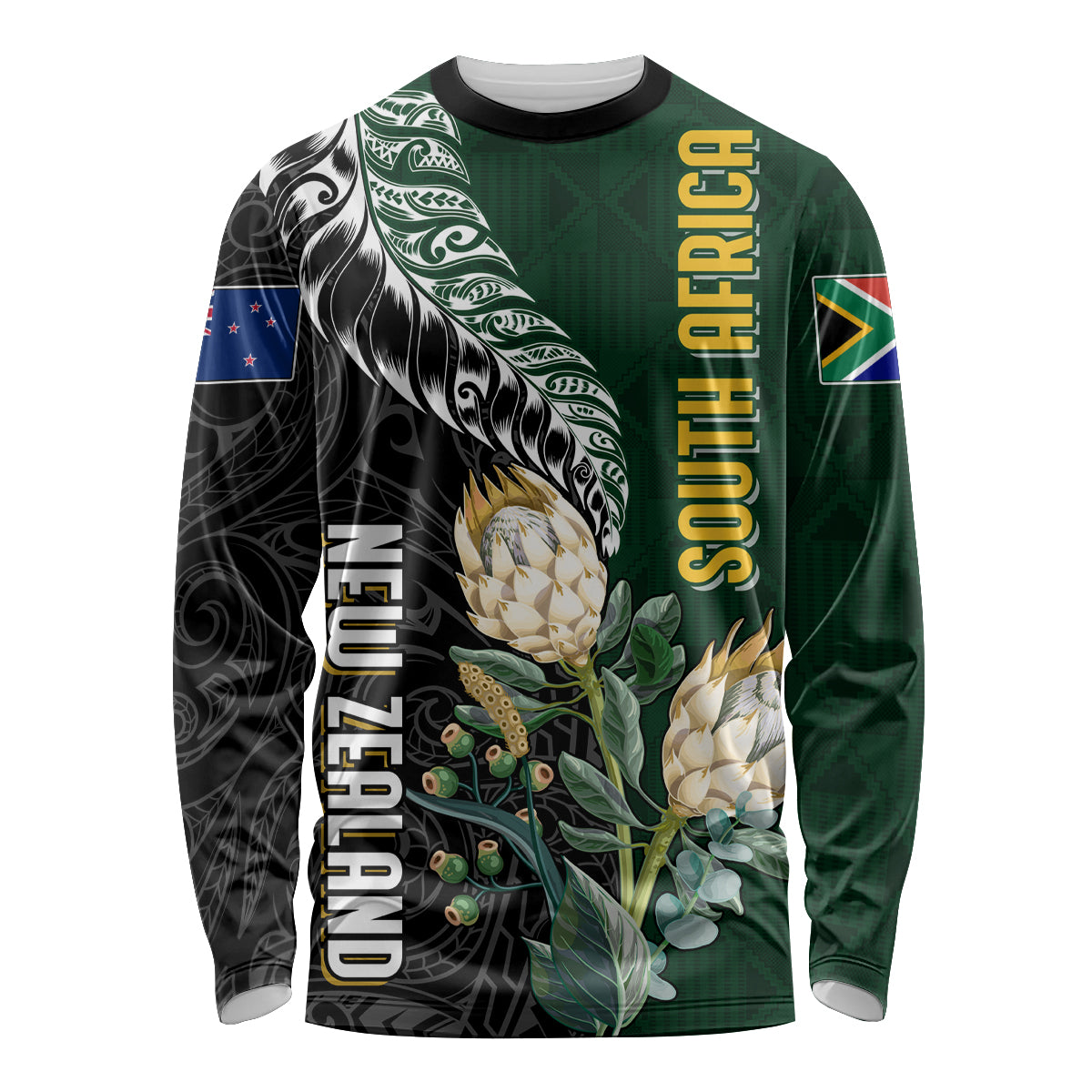 Custom South Africa Mix New Zealand Rugby 2023 Couples Matching Summer Maxi Dress and Hawaiian Shirt World Cup Greatest Rivalry LT7