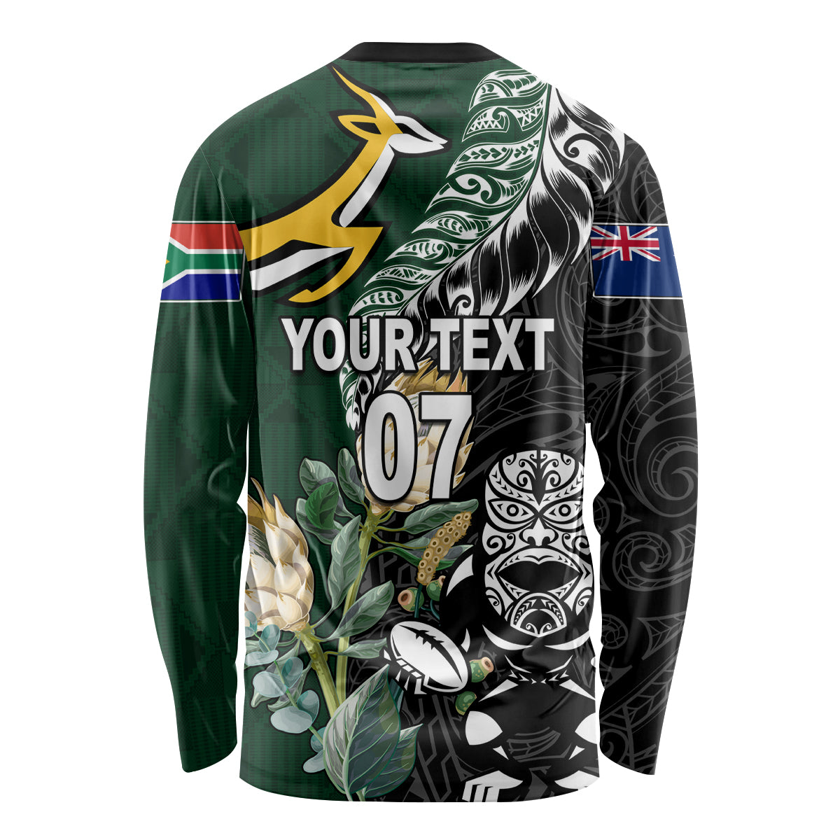 Custom South Africa Mix New Zealand Rugby 2023 Couples Matching Summer Maxi Dress and Hawaiian Shirt World Cup Greatest Rivalry LT7