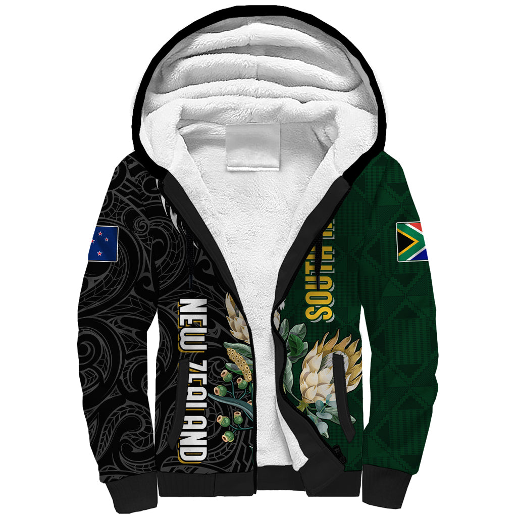 Custom South Africa Mix New Zealand Rugby 2023 Couples Matching Tank Maxi Dress and Hawaiian Shirt World Cup Greatest Rivalry LT7