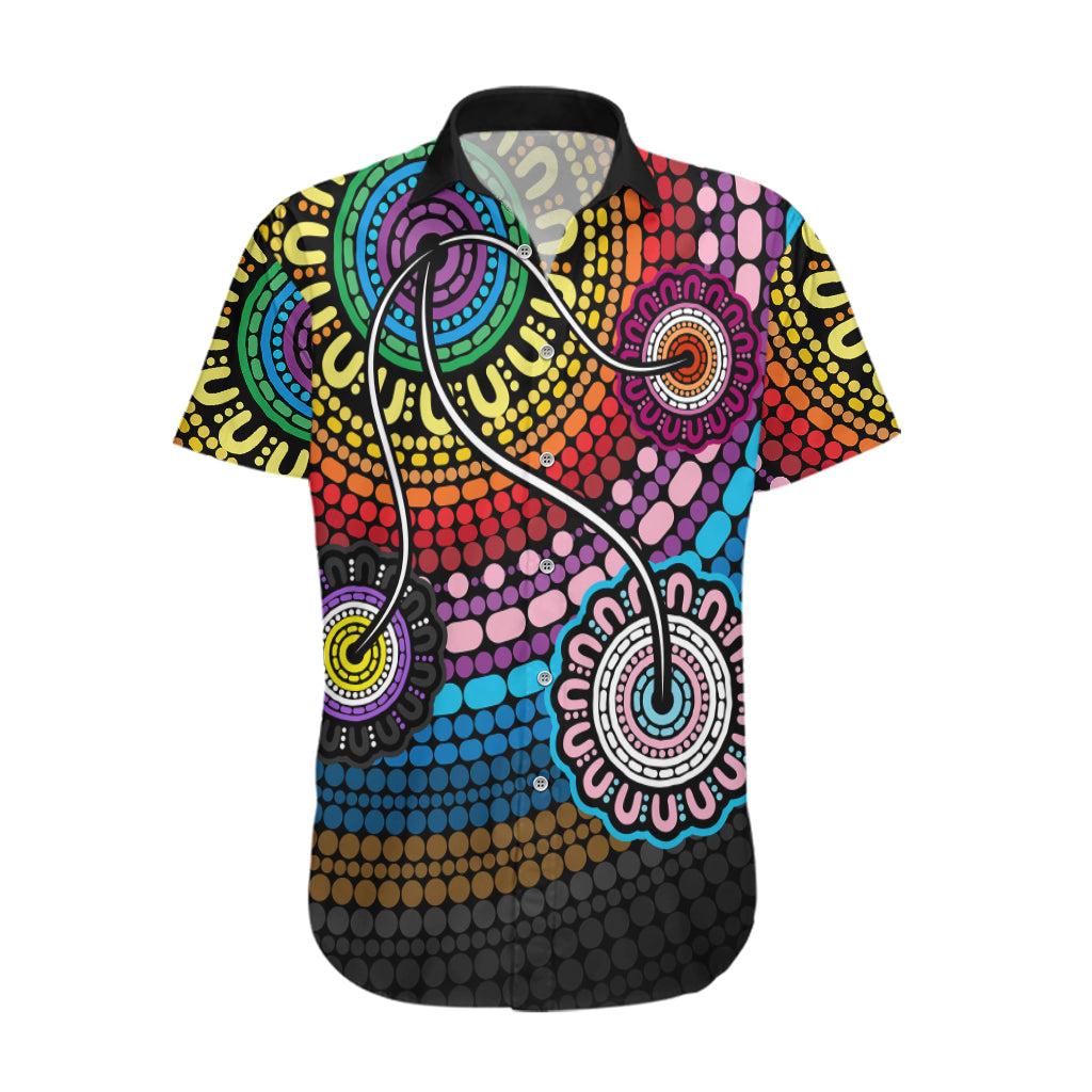 Australia LGBTQ+ History Month Hawaiian Shirt Indigenous Rainbows Pride Be You - Vibe Hoodie Shop