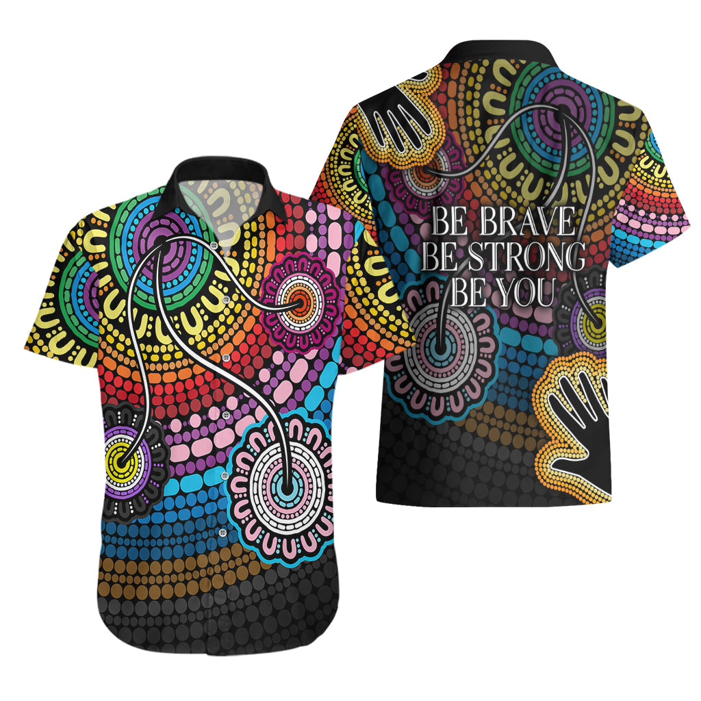 Australia LGBTQ+ History Month Hawaiian Shirt Indigenous Rainbows Pride Be You - Vibe Hoodie Shop