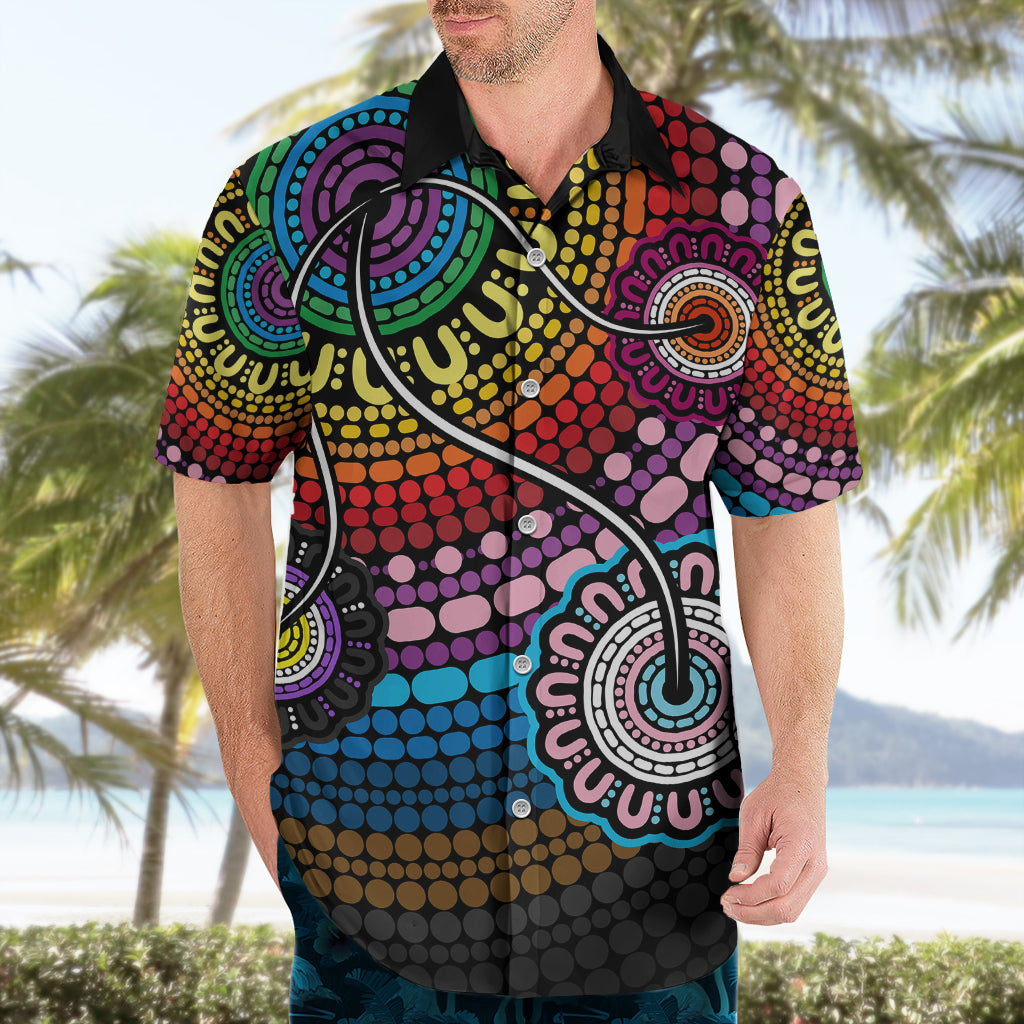 Australia LGBTQ+ History Month Hawaiian Shirt Indigenous Rainbows Pride Be You - Vibe Hoodie Shop