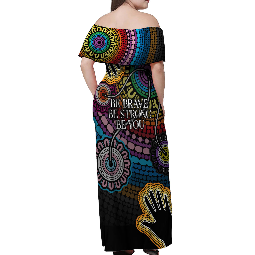 australia-lgbtq-history-month-off-shoulder-maxi-dress-indigenous-rainbows-pride-be-you