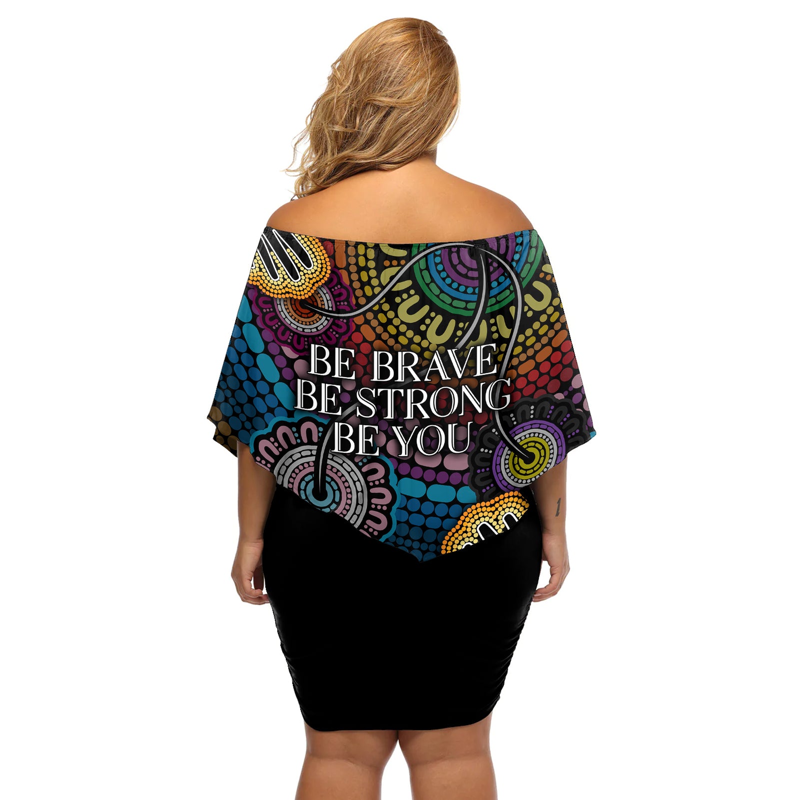 australia-lgbtq-history-month-off-shoulder-short-dress-indigenous-rainbows-pride-be-you