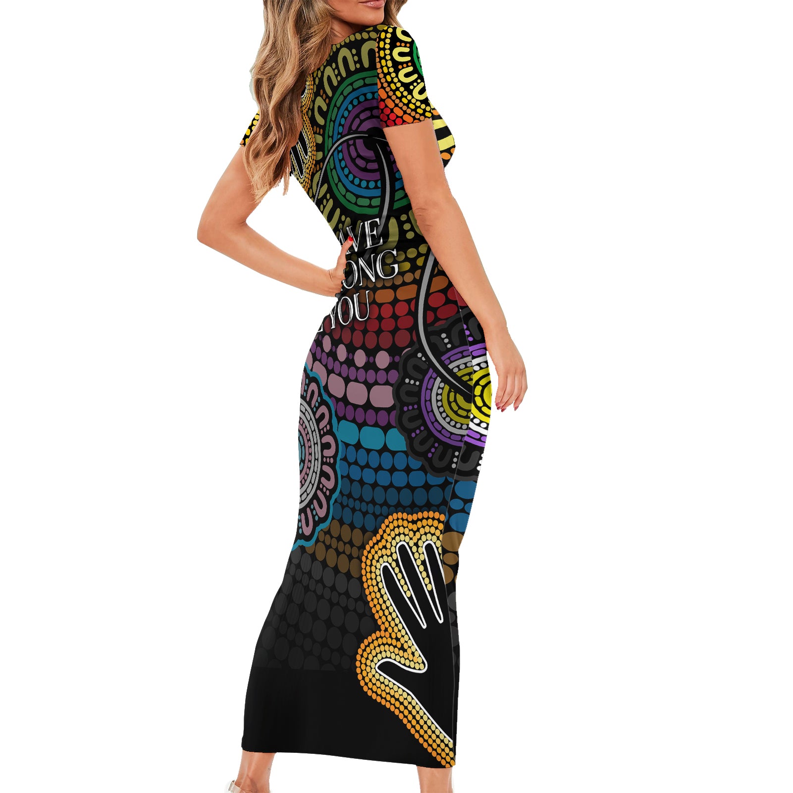 australia-lgbtq-history-month-short-sleeve-bodycon-dress-indigenous-rainbows-pride-be-you