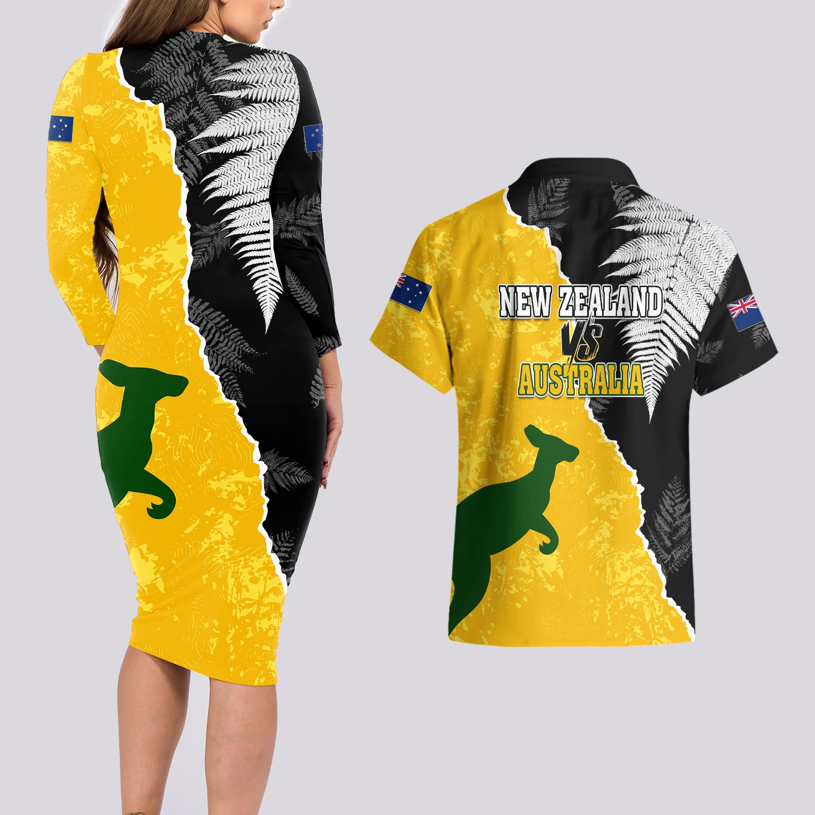 australia-rugby-mix-new-zealands-rugby-couples-matching-long-sleeve-bodycon-dress-and-hawaiian-shirt-wallabies-versus-silver-fern-sporty-basic