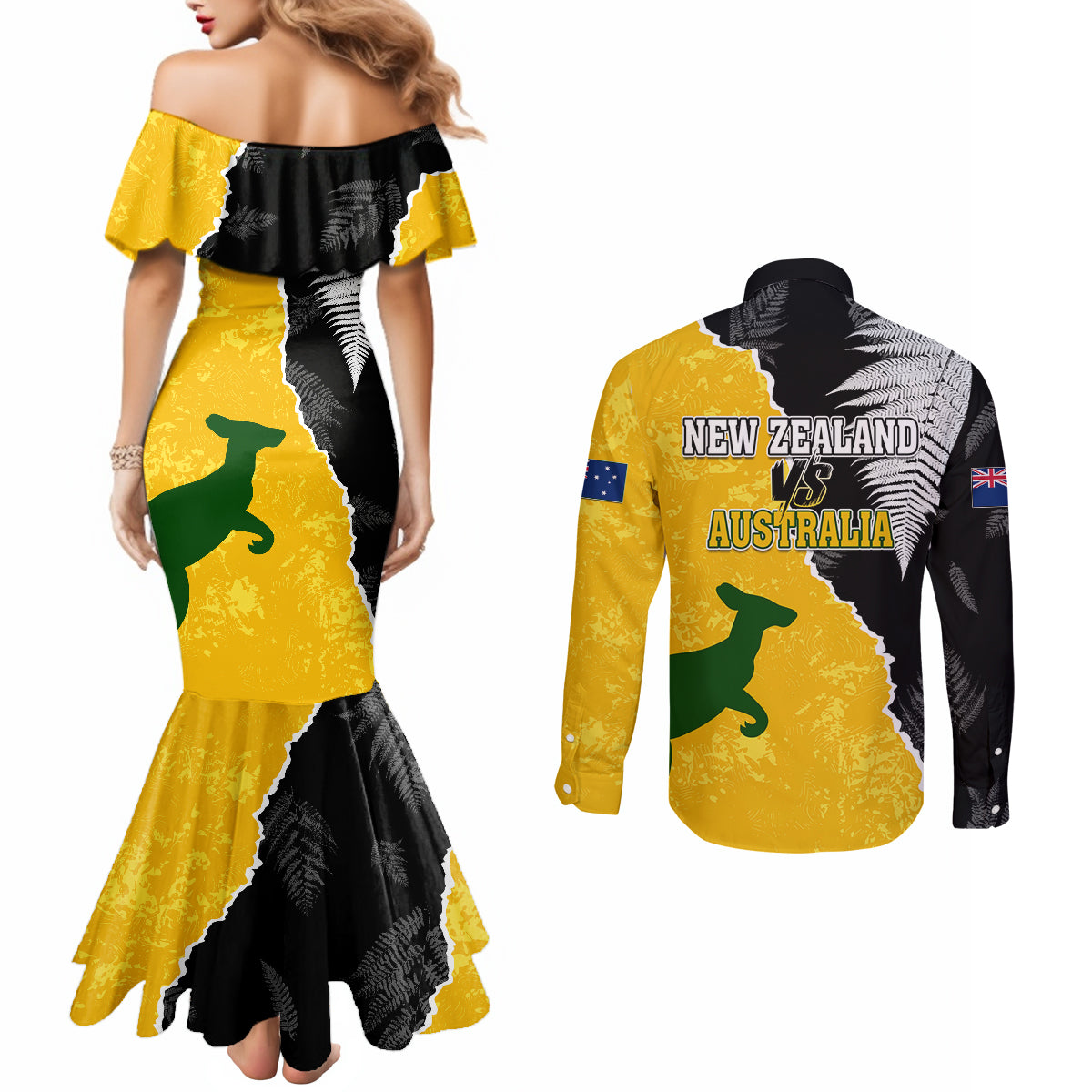 australia-rugby-mix-new-zealands-rugby-couples-matching-mermaid-dress-and-long-sleeve-button-shirts-wallabies-versus-silver-fern-sporty-basic