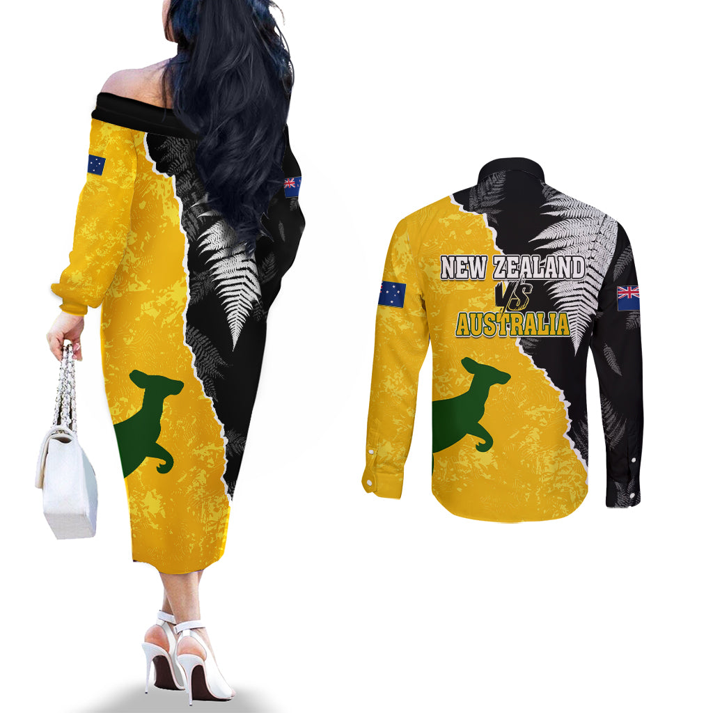 australia-rugby-mix-new-zealands-rugby-couples-matching-off-the-shoulder-long-sleeve-dress-and-long-sleeve-button-shirts-wallabies-versus-silver-fern-sporty-basic