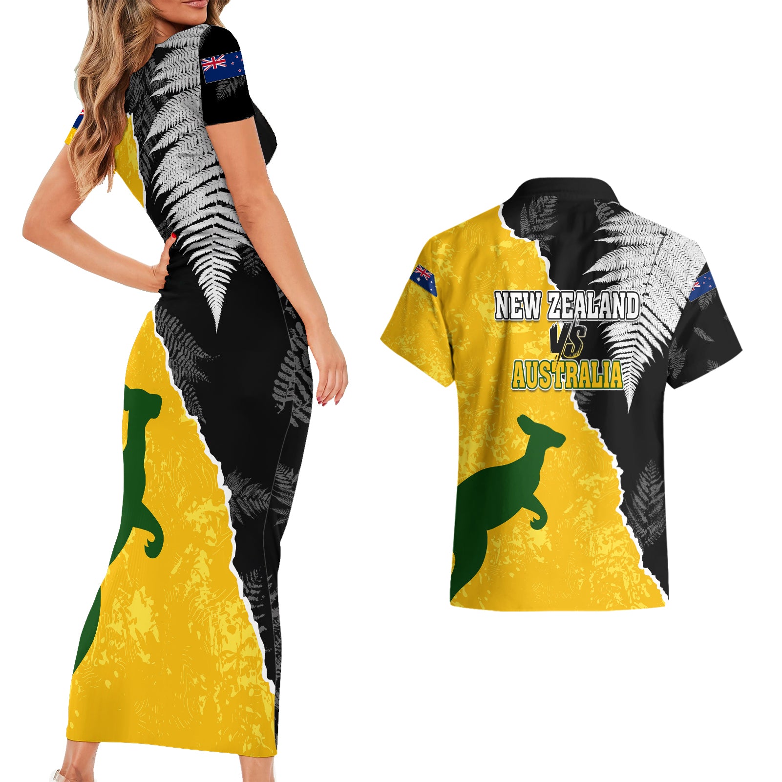 australia-rugby-mix-new-zealands-rugby-couples-matching-short-sleeve-bodycon-dress-and-hawaiian-shirt-wallabies-versus-silver-fern-sporty-basic