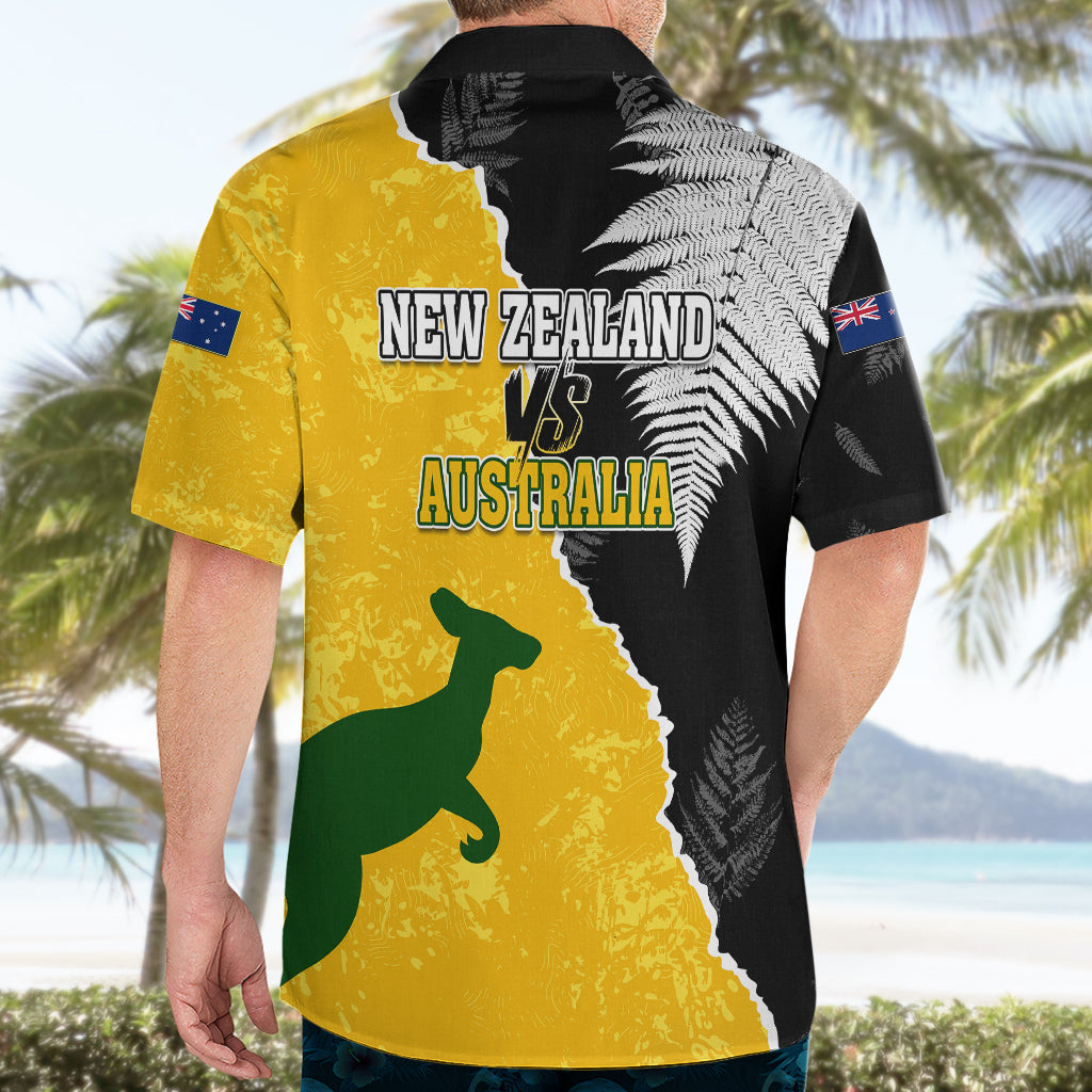 Australia Rugby Mix New Zealands Rugby Hawaiian Shirt Wallabies Versus Silver Fern Sporty Basic - Vibe Hoodie Shop