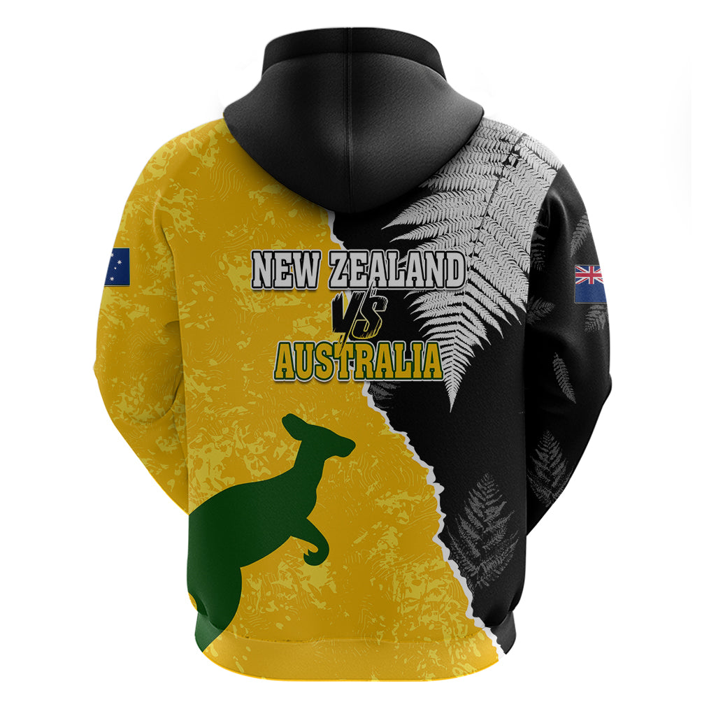 Australia Rugby Mix New Zealands Rugby Hoodie Wallabies Versus Silver Fern Sporty Basic LT7 - Vibe Hoodie Shop