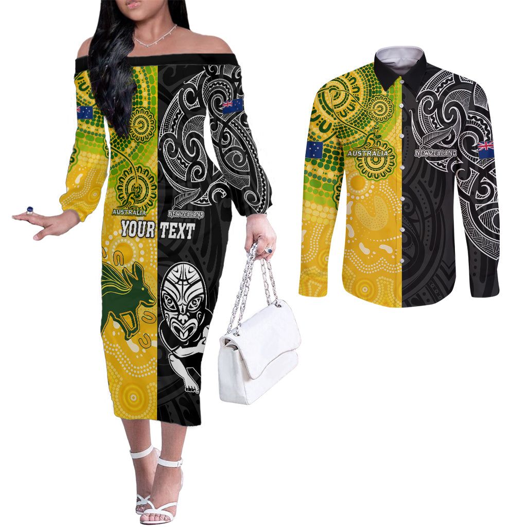 personalised-australia-rugby-mix-new-zealands-rugby-couples-matching-off-the-shoulder-long-sleeve-dress-and-long-sleeve-button-shirts-indigenous-half-half-style