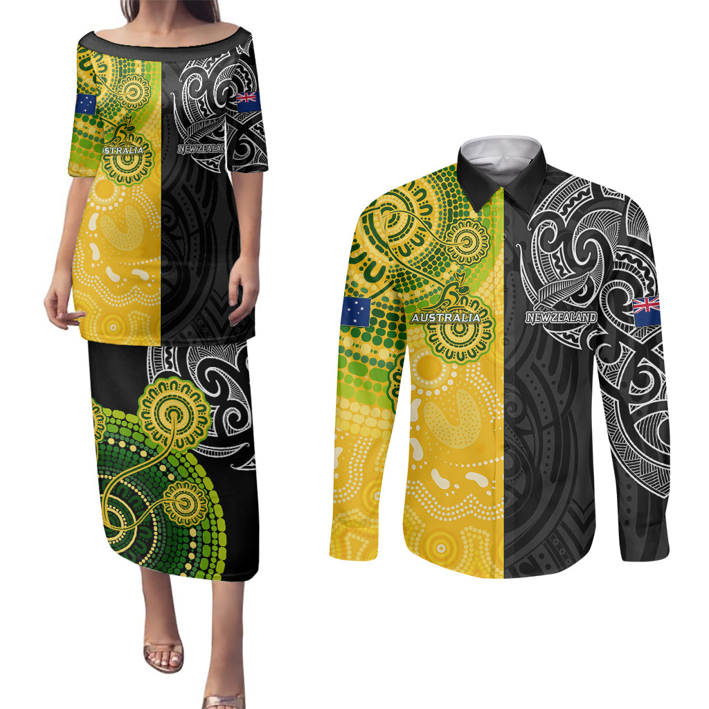 personalised-australia-rugby-mix-new-zealands-rugby-couples-matching-puletasi-dress-and-long-sleeve-button-shirts-indigenous-half-half-style