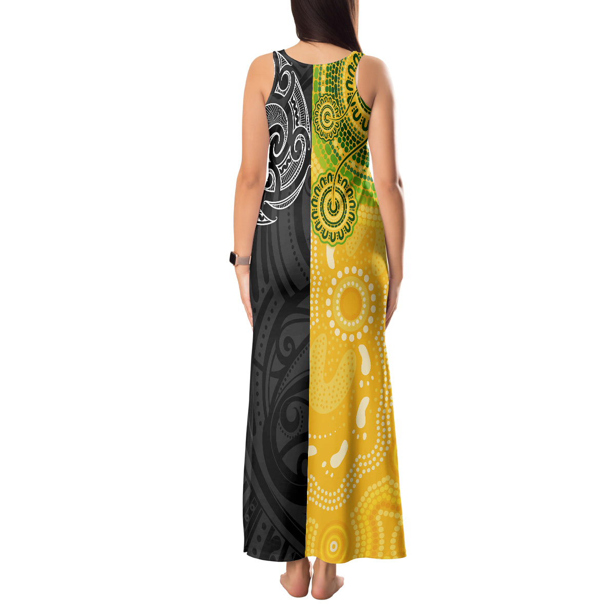 personalised-australia-rugby-mix-new-zealands-rugby-tank-maxi-dress-indigenous-half-half-style