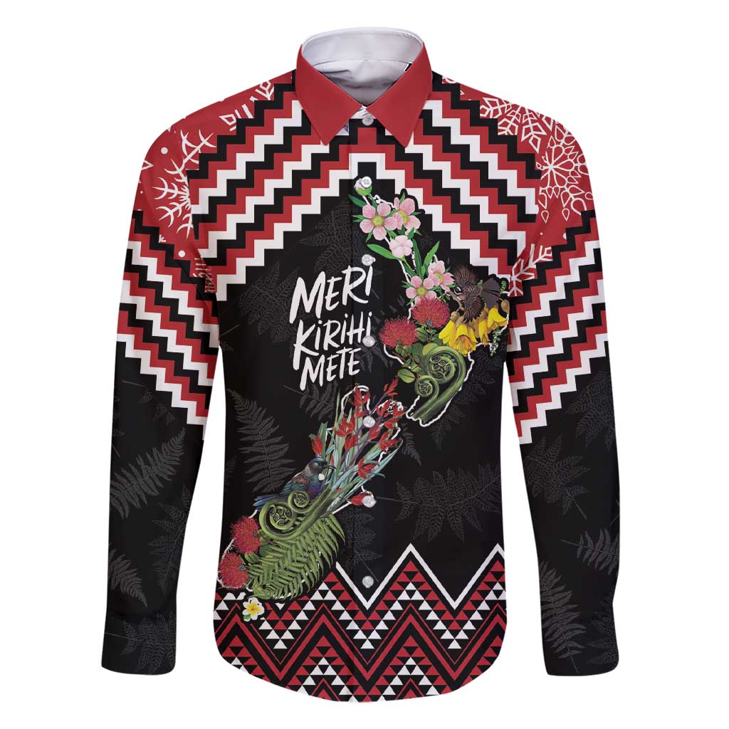 New Zealand Christmas Taniko Poutama Family Matching Short Sleeve Bodycon Dress and Hawaiian Shirt Flora Map with Birds - Vibe Hoodie