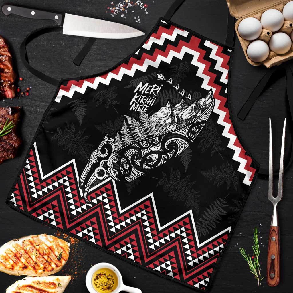 New Zealand Christmas Taniko Poutama Apron Mountainscape Maori Fern - Vibe Hoodie