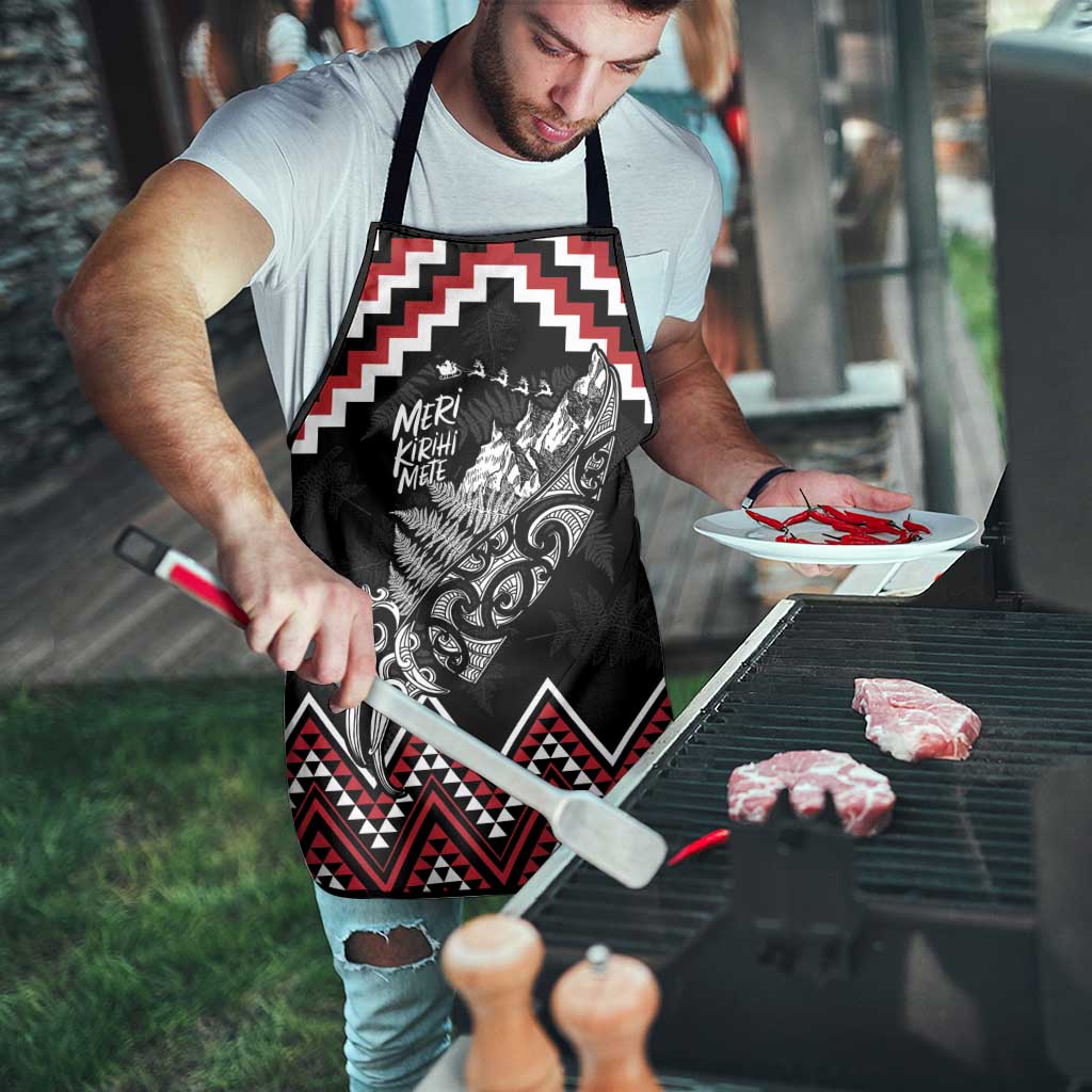 New Zealand Christmas Taniko Poutama Apron Mountainscape Maori Fern - Vibe Hoodie