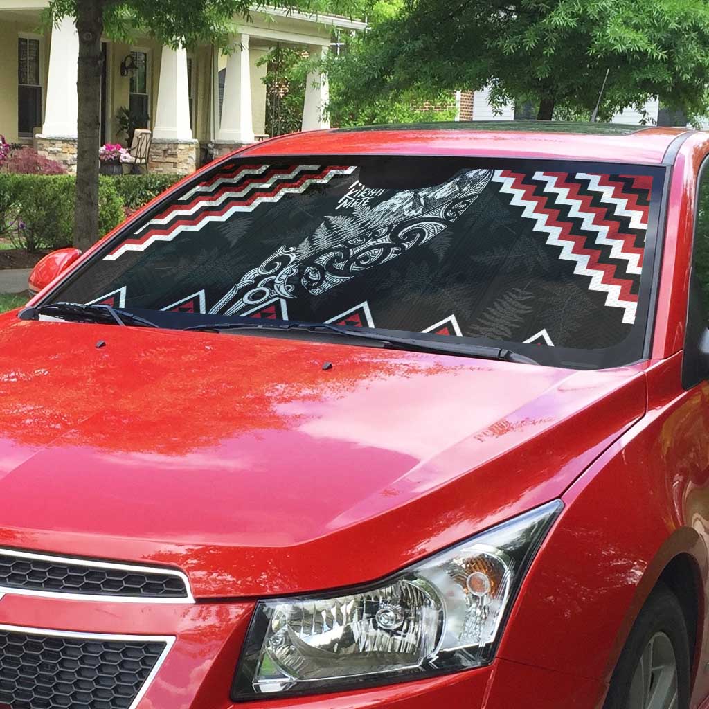 New Zealand Christmas Taniko Poutama Auto Sun Shade Mountainscape Maori Fern - Vibe Hoodie