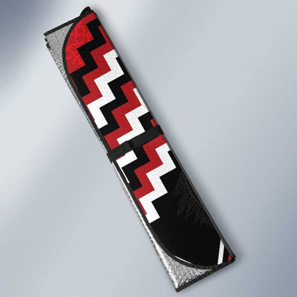 New Zealand Christmas Taniko Poutama Auto Sun Shade Mountainscape Maori Fern - Vibe Hoodie