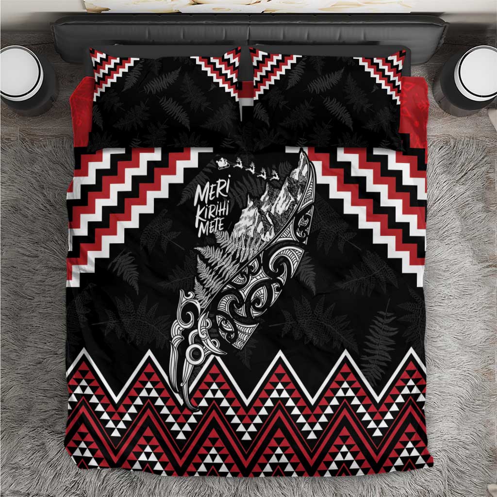 New Zealand Christmas Taniko Poutama Bedding Set Mountainscape Maori Fern - Vibe Hoodie