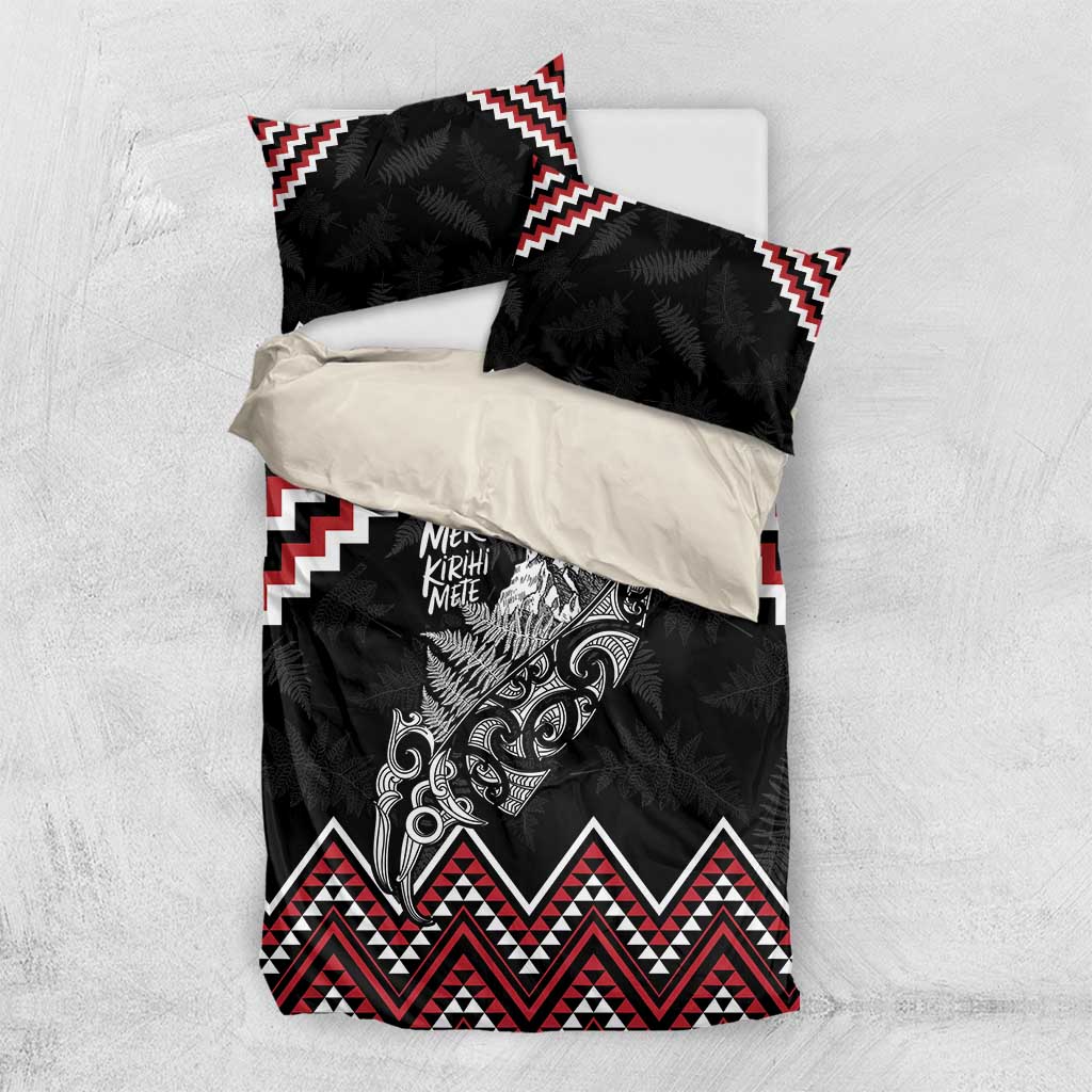 New Zealand Christmas Taniko Poutama Bedding Set Mountainscape Maori Fern - Vibe Hoodie