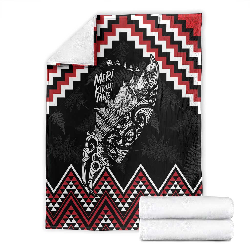 New Zealand Christmas Taniko Poutama Blanket Mountainscape Maori Fern - Vibe Hoodie