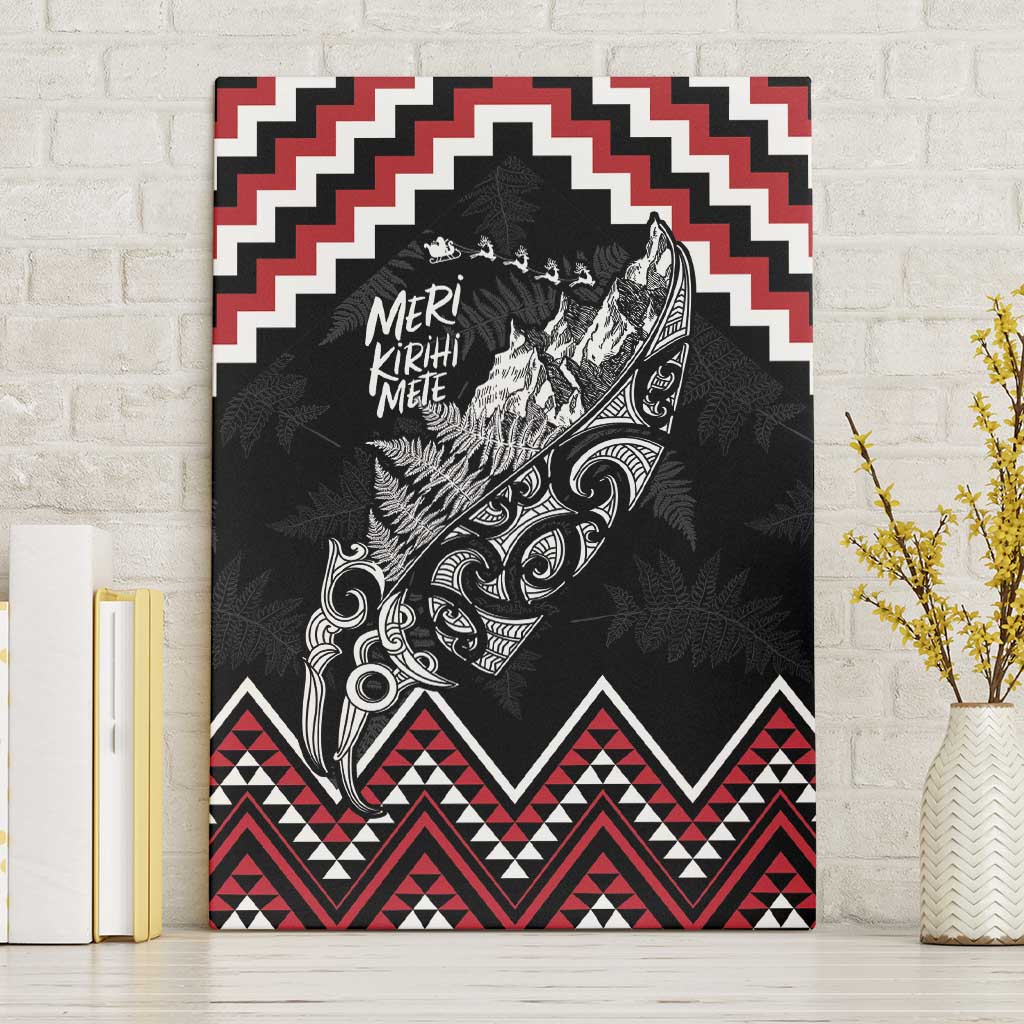New Zealand Christmas Taniko Poutama Canvas Wall Art Mountainscape Maori Fern - Vibe Hoodie
