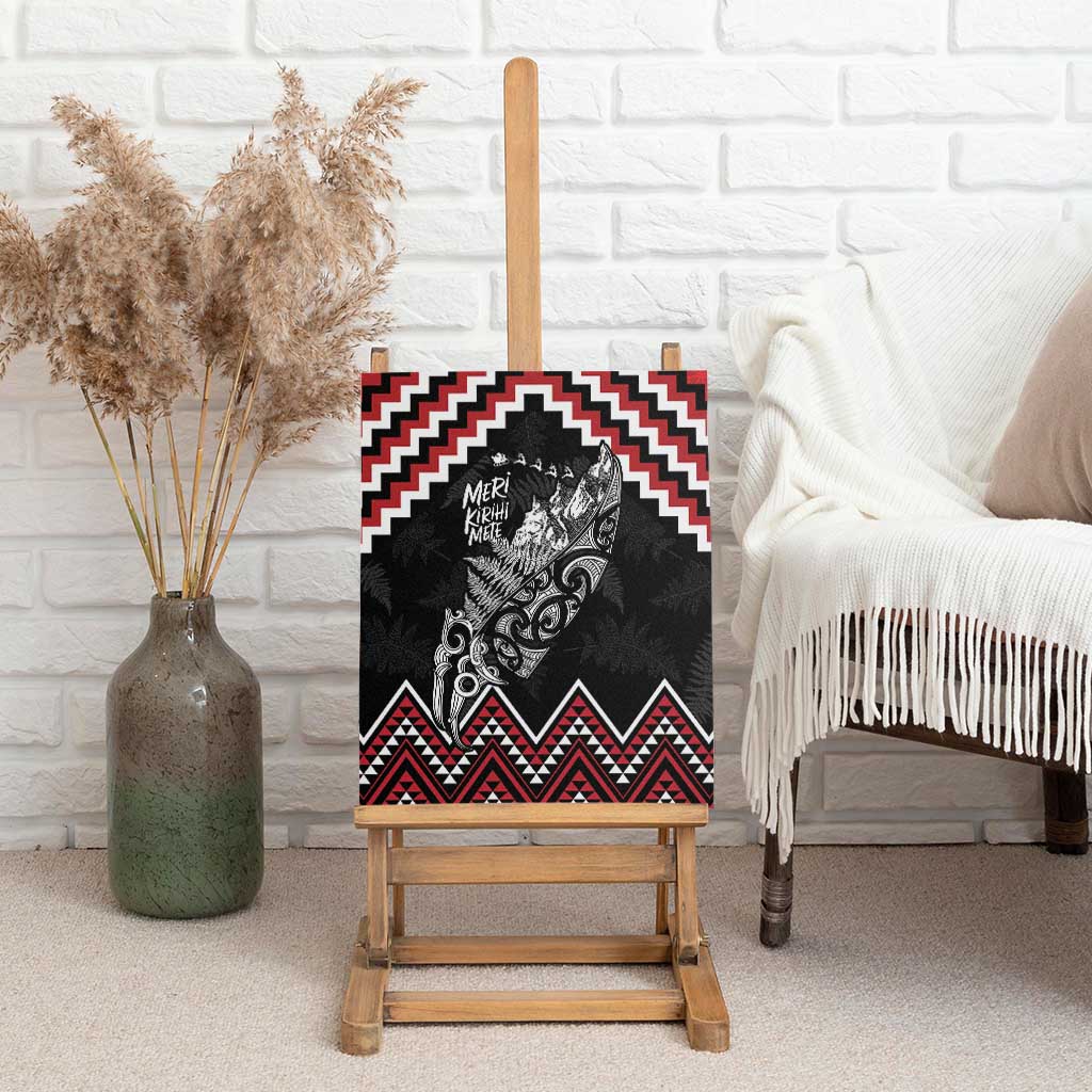 New Zealand Christmas Taniko Poutama Canvas Wall Art Mountainscape Maori Fern - Vibe Hoodie