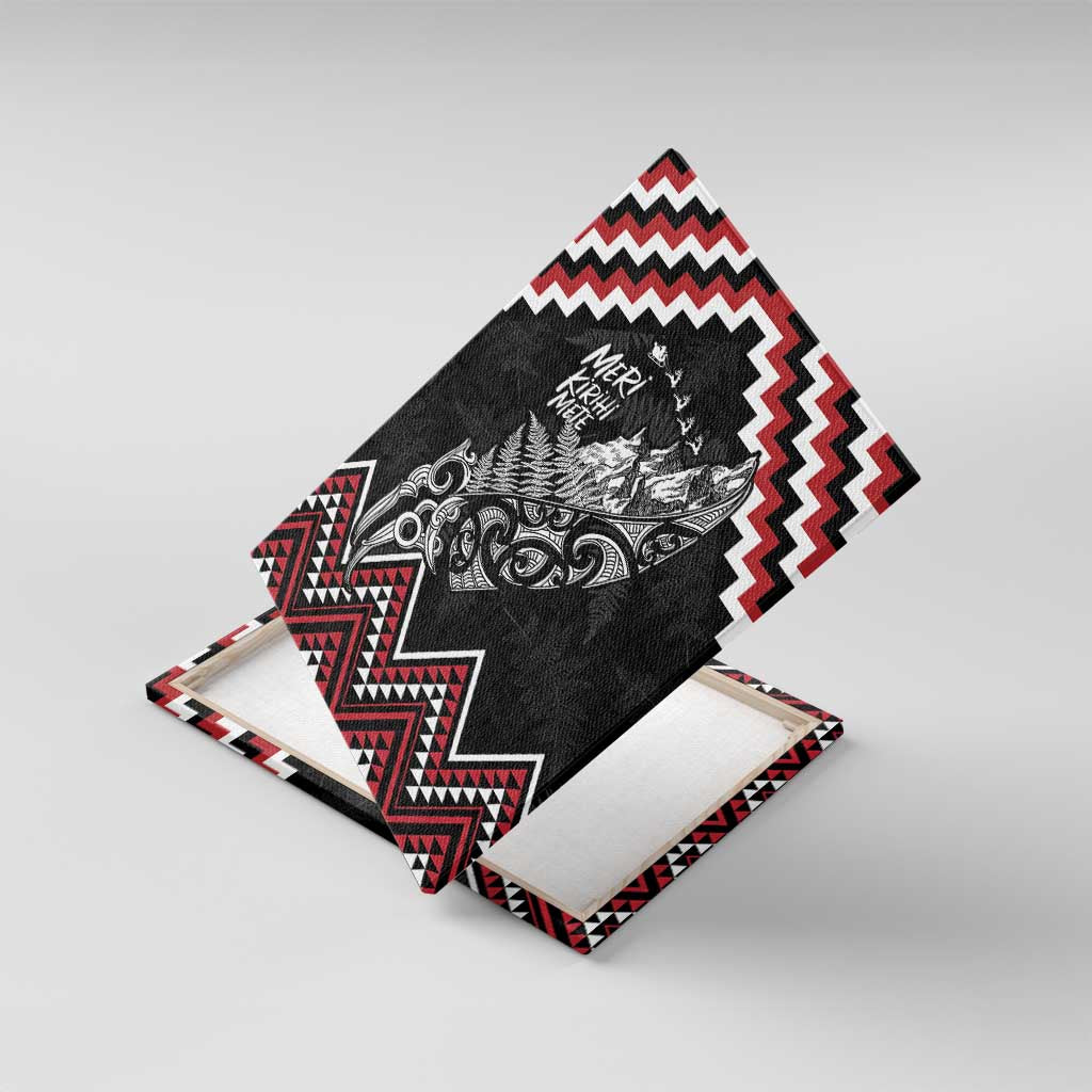 New Zealand Christmas Taniko Poutama Canvas Wall Art Mountainscape Maori Fern - Vibe Hoodie