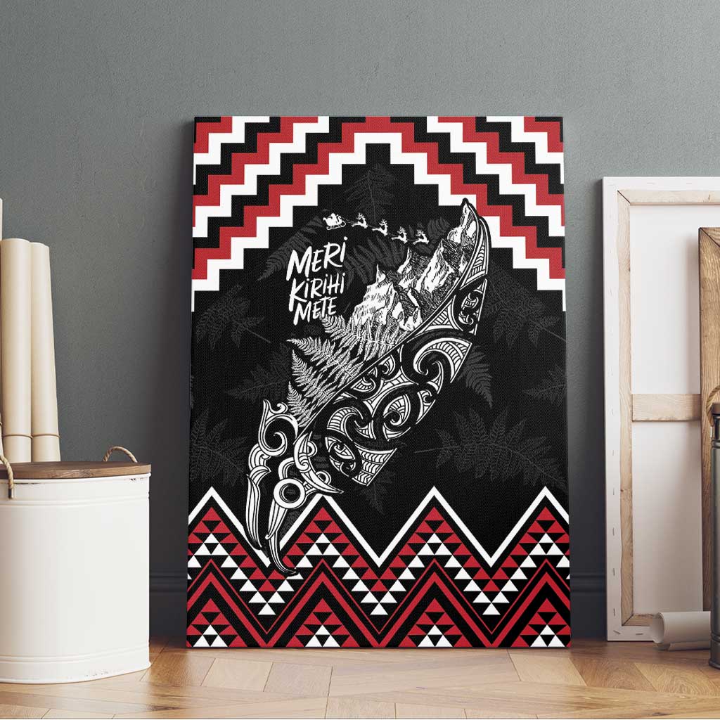 New Zealand Christmas Taniko Poutama Canvas Wall Art Mountainscape Maori Fern - Vibe Hoodie