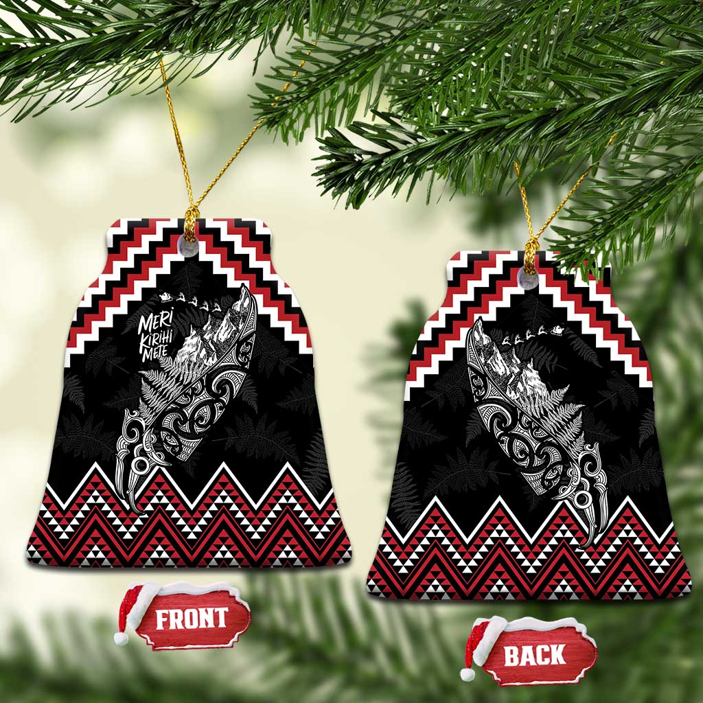 New Zealand Christmas Taniko Poutama Ceramic Ornament Mountainscape Maori Fern - Vibe Hoodie