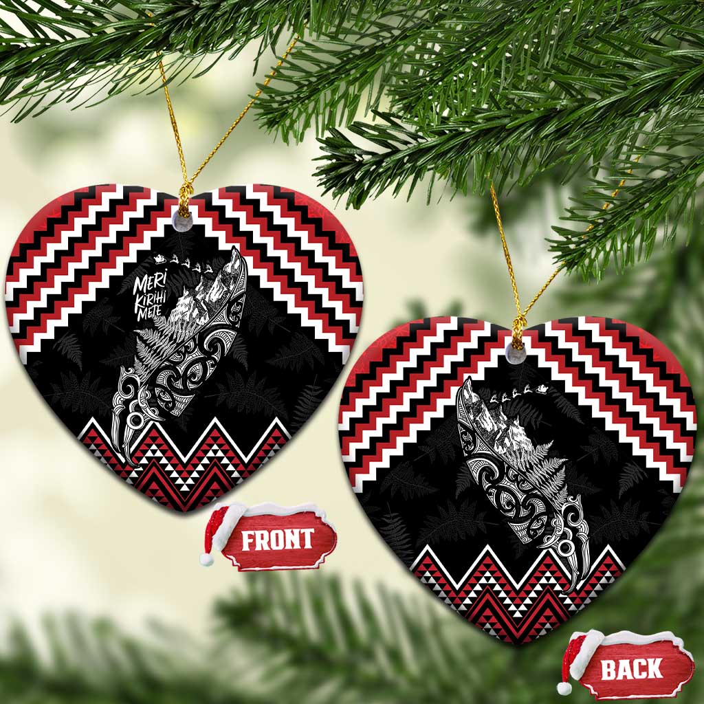 New Zealand Christmas Taniko Poutama Ceramic Ornament Mountainscape Maori Fern - Vibe Hoodie