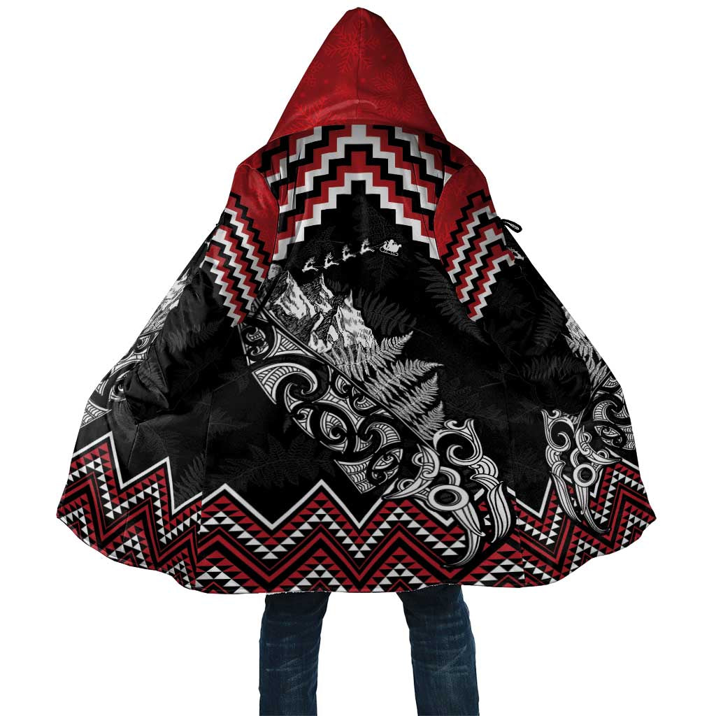 New Zealand Christmas Taniko Poutama Cloak Mountainscape Maori Fern - Vibe Hoodie