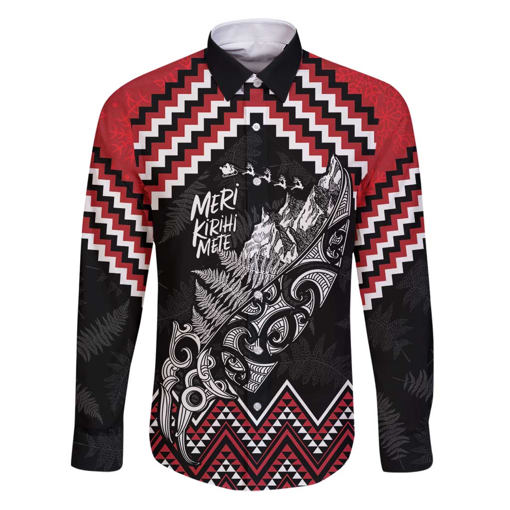 New Zealand Christmas Taniko Poutama Family Matching Puletasi and Hawaiian Shirt Mountainscape Maori Fern - Vibe Hoodie