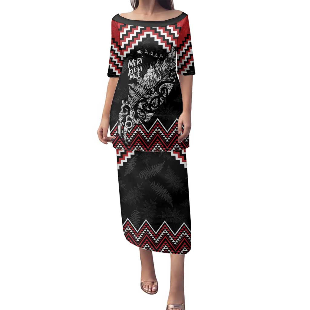 New Zealand Christmas Taniko Poutama Family Matching Puletasi and Hawaiian Shirt Mountainscape Maori Fern - Vibe Hoodie