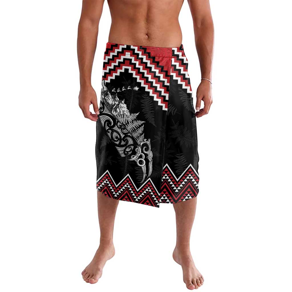 New Zealand Christmas Taniko Poutama Lavalava Mountainscape Maori Fern - Vibe Hoodie