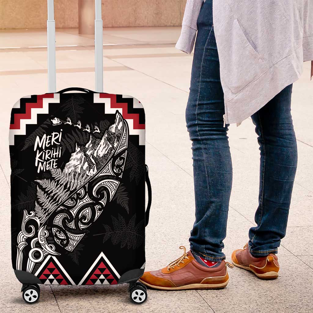 New Zealand Christmas Taniko Poutama Luggage Cover Mountainscape Maori Fern - Vibe Hoodie