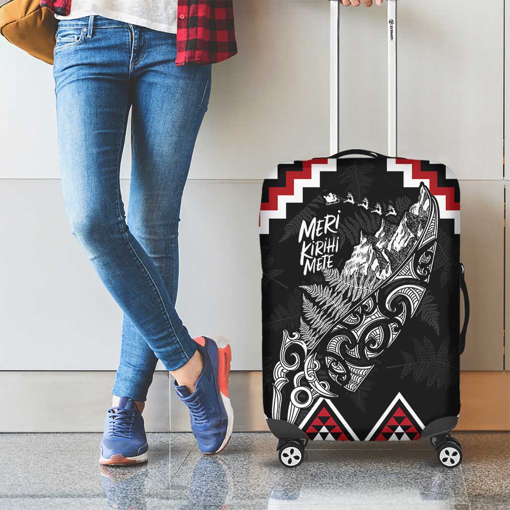 New Zealand Christmas Taniko Poutama Luggage Cover Mountainscape Maori Fern - Vibe Hoodie